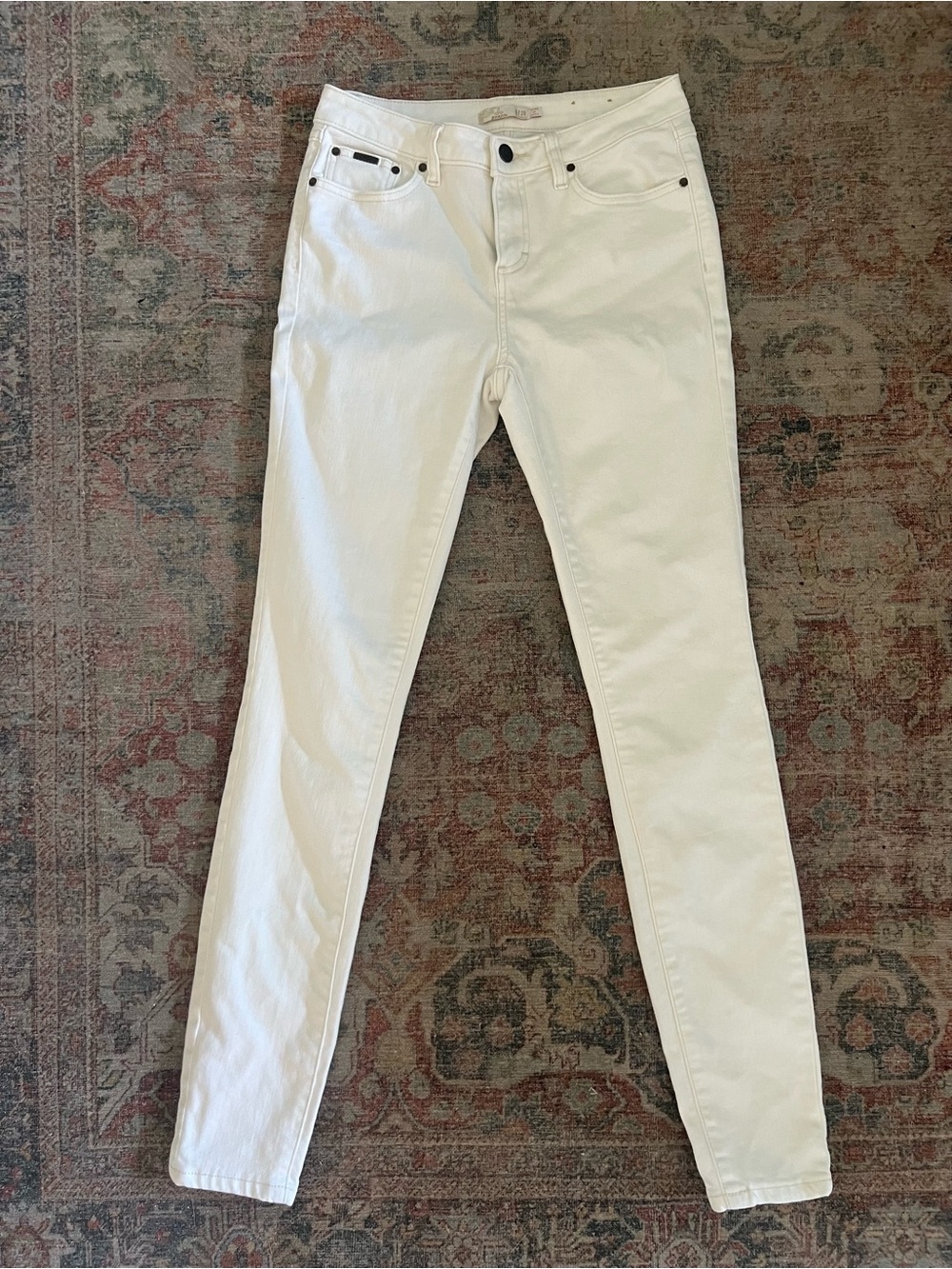Prana Women's White High-Rise Slim cut Jeans Size 6 Tall